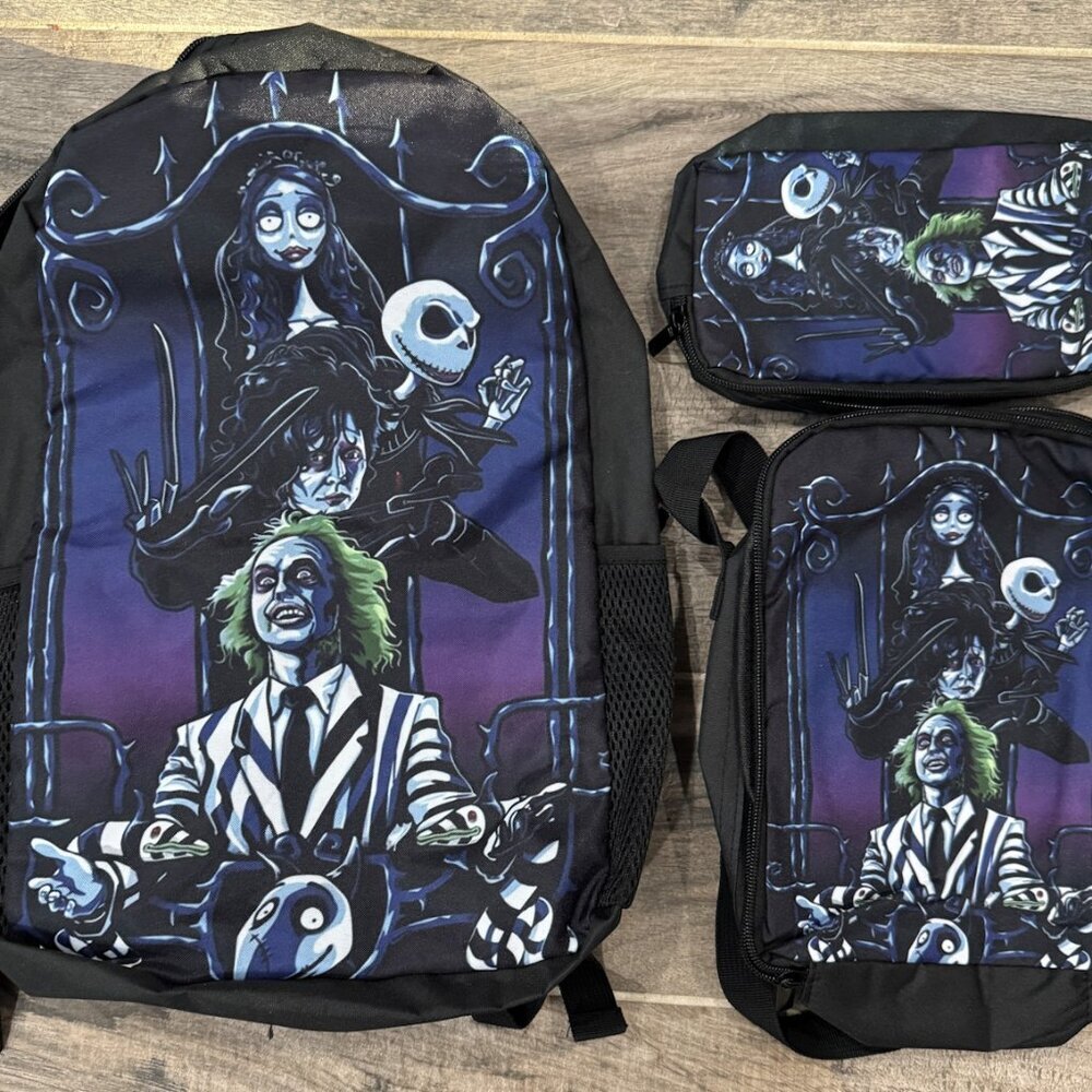 Tim Burton Movies Backpack set NWT​